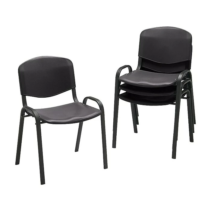 Safco Polypropylene Banquet/Reception Chairs, Black, 4/Pack (4185BLK) 4 Safco Polypropylene Banquet/Reception Chairs, Black, 4/Pack (4185BLK) - Image 2