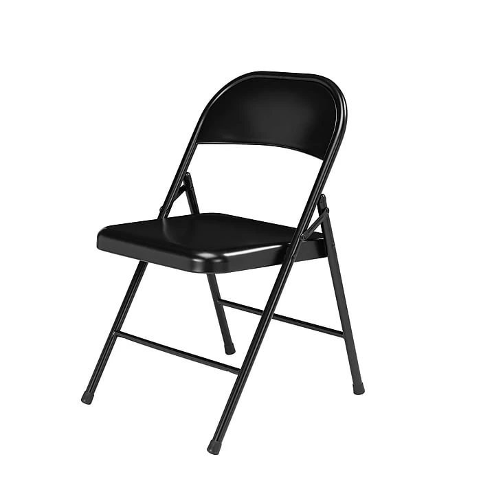 National Public Seating NPS Commercialine 900 Series Vinyl Upholstered Commercialine Folding Chairs, Black, 4 Pack (910/4) 4 National Public Seating NPS Commercialine 900 Series Vinyl Upholstered Commercialine Folding Chairs, Black, 4 Pack (910/4) - Image 2