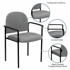 Flash Furniture Fabric Stackable Steel Side Chairs W/Arms (BT5161GY) -Stackable Folding Chairs Sales unnamed file 32