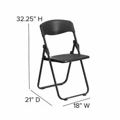Flash Furniture HERCULES Series Plastic Folding Chair, Black, 2/Pack (2RUTIBLACK) -Stackable Folding Chairs Sales unnamed file 320