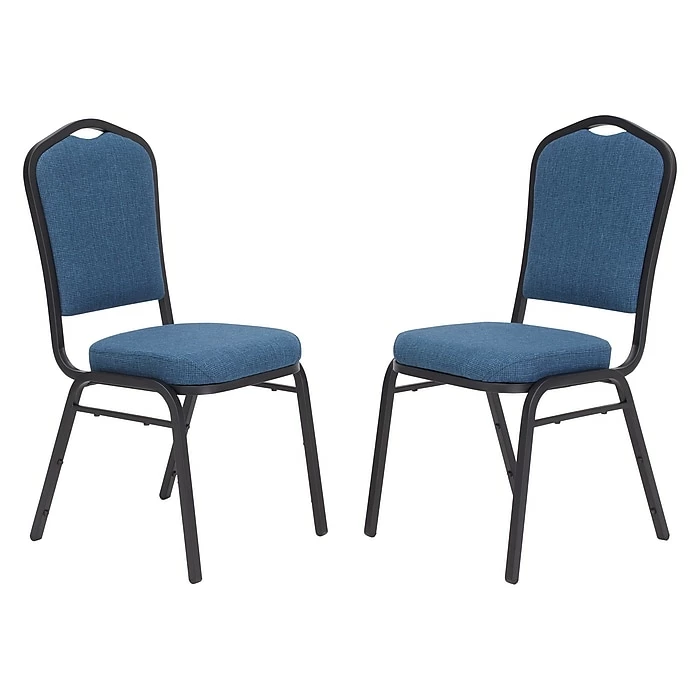 National Public Seating NPS 9300 Series Deluxe Fabric Upholstered Stack Chair, Natural Blue/Black Sandtex, 2 Pack (9374-BT/2) 3 National Public Seating NPS 9300 Series Deluxe Fabric Upholstered Stack Chair, Natural Blue/Black Sandtex, 2 Pack (9374-BT/2)