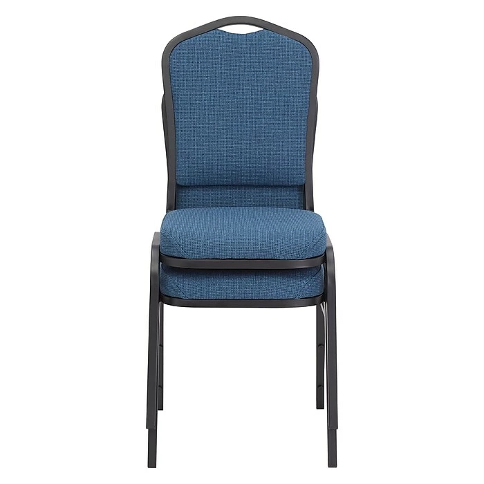 National Public Seating NPS 9300 Series Deluxe Fabric Upholstered Stack Chair, Natural Blue/Black Sandtex, 2 Pack (9374-BT/2) 6 National Public Seating NPS 9300 Series Deluxe Fabric Upholstered Stack Chair, Natural Blue/Black Sandtex, 2 Pack (9374-BT/2) - Image 4