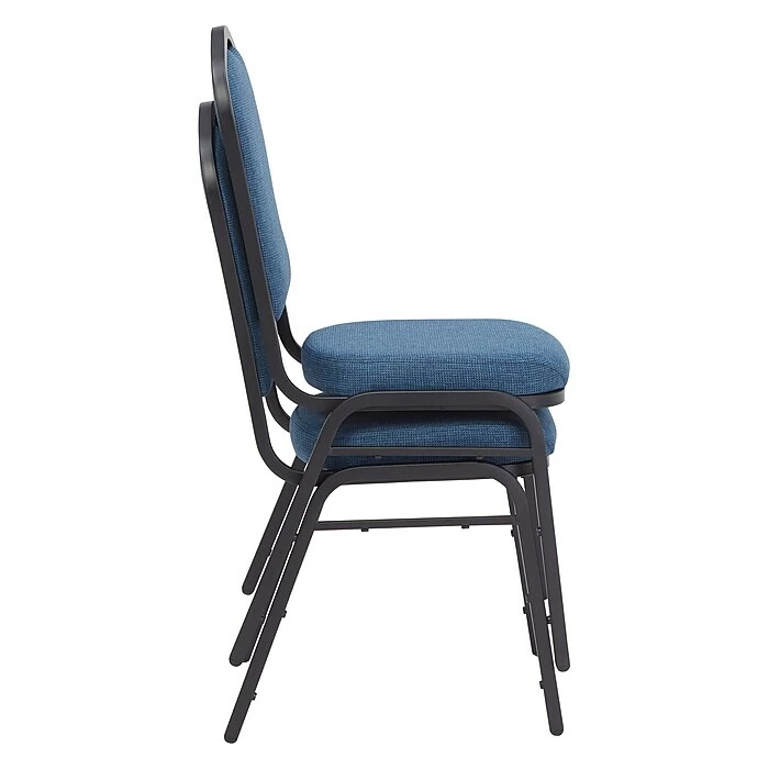 National Public Seating NPS 9300 Series Deluxe Fabric Upholstered Stack Chair, Natural Blue/Black Sandtex, 2 Pack (9374-BT/2) 8 National Public Seating NPS 9300 Series Deluxe Fabric Upholstered Stack Chair, Natural Blue/Black Sandtex, 2 Pack (9374-BT/2) - Image 6