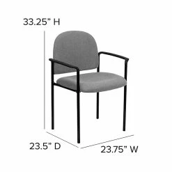 Flash Furniture Fabric Stackable Steel Side Chairs W/Arms (BT5161GY) -Stackable Folding Chairs Sales unnamed file 33