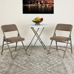 Flash Furniture Hercules Fabric Banquet/Reception Folding Chairs, Beige 4/Pack (4-HA-MC309AF-BGE-GG)