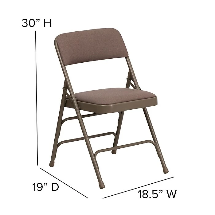 Flash Furniture Hercules Fabric Banquet/Reception Folding Chairs, Beige 4/Pack (4-HA-MC309AF-BGE-GG) 8 Flash Furniture Hercules Fabric Banquet/Reception Folding Chairs, Beige 4/Pack (4-HA-MC309AF-BGE-GG) - Image 6