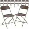 Flash Furniture HERCULES™ Plastic Armless Folding Chair, Premium Brown, 10/Pack -Stackable Folding Chairs Sales unnamed file 371