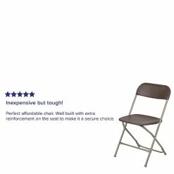 Flash Furniture HERCULES™ Plastic Armless Folding Chair, Premium Brown, 10/Pack -Stackable Folding Chairs Sales unnamed file 374