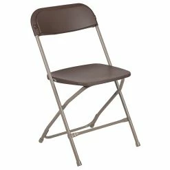 Flash Furniture HERCULES™ Plastic Armless Folding Chair, Premium Brown, 10/Pack -Stackable Folding Chairs Sales unnamed file 379