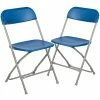 Flash Furniture HERCULES Series Plastic Banquet/Reception Chair, Blue, 2/Pack (2LEL3BLUE)