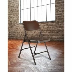 National Public Seating NPS 200 Series Premium All-Steel Folding Chairs, Brown/Brown, 100 Pack (203/100) -Stackable Folding Chairs Sales unnamed file 407