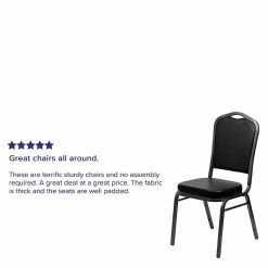 Flash Furniture HERCULES 4/Pack Banquet Chairs W/Vinyl Seat Silver Vein Frame (4FDC01SVBKVY) -Stackable Folding Chairs Sales unnamed file 412