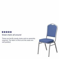 Flash Furniture Crown Back Stacking Banquet Chair With Blue Fabric And Thick Seat, Silver Frame, 4/PK (4-FD-C01-S-7-GG) -Stackable Folding Chairs Sales unnamed file 421