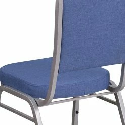 Flash Furniture Crown Back Stacking Banquet Chair With Blue Fabric And Thick Seat, Silver Frame, 4/PK (4-FD-C01-S-7-GG) -Stackable Folding Chairs Sales unnamed file 425