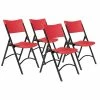 National Public Seating NPS 600 Series Plastic Blow Molded Folding Chair, Red/Black, 4 Pack (640/4) -Stackable Folding Chairs Sales unnamed file 433