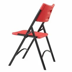 National Public Seating NPS 600 Series Plastic Blow Molded Folding Chair, Red/Black, 4 Pack (640/4) -Stackable Folding Chairs Sales unnamed file 436