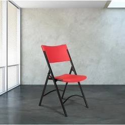 National Public Seating NPS 600 Series Plastic Blow Molded Folding Chair, Red/Black, 4 Pack (640/4) -Stackable Folding Chairs Sales unnamed file 440