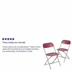 Flash Furniture HERCULES Series Plastic Banquet/Reception Chair, Red, 2/Pack (2LEL3RED) -Stackable Folding Chairs Sales unnamed file 446