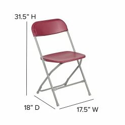 Flash Furniture HERCULES Series Plastic Banquet/Reception Chair, Red, 2/Pack (2LEL3RED) -Stackable Folding Chairs Sales unnamed file 448