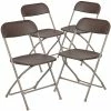 Flash Furniture HERCULES™ Plastic Armless Folding Chair, Premium Brown, 4/Pack -Stackable Folding Chairs Sales unnamed file 451