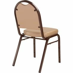 National Public Seating NPS 9200 Series Dome-Back Vinyl Padded Stack Chair, French Beige/Mocha (9201-M) -Stackable Folding Chairs Sales unnamed file 463