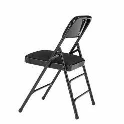 National Public Seating NPS 2300 Series Fabric Padded Triple Brace Double Hinge Premium Folding Chairs, Midnight Black/Black, 100 Pack (2310/100) -Stackable Folding Chairs Sales unnamed file 477