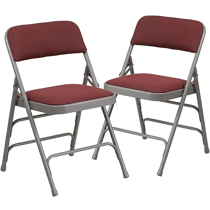 Flash Furniture HERCULES Series Fabric Folding Chair, Burgundy, 2/Pack (2AWMC309AFBG) 3 Flash Furniture HERCULES Series Fabric Folding Chair, Burgundy, 2/Pack (2AWMC309AFBG)