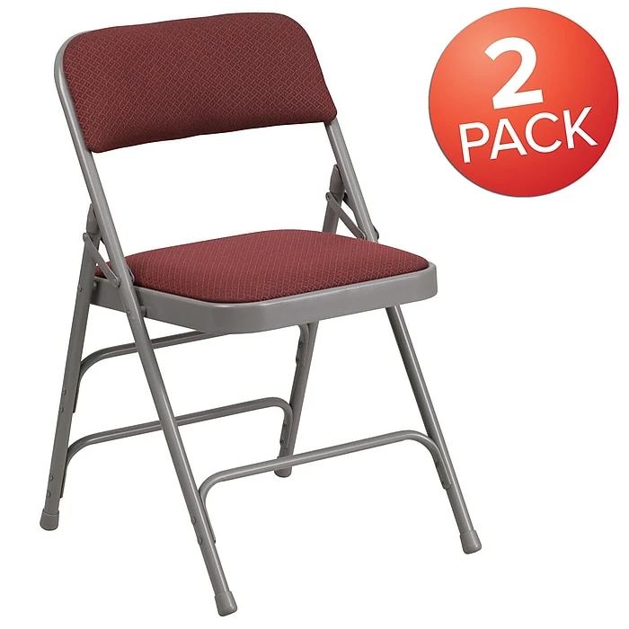 Flash Furniture HERCULES Series Fabric Folding Chair, Burgundy, 2/Pack (2AWMC309AFBG) 5 Flash Furniture HERCULES Series Fabric Folding Chair, Burgundy, 2/Pack (2AWMC309AFBG) - Image 3
