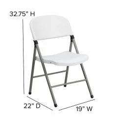 Flash Furniture HERCULES Series Plastic Folding Chair, White, 2/Pack (2DADYCD70WH) -Stackable Folding Chairs Sales unnamed file 51