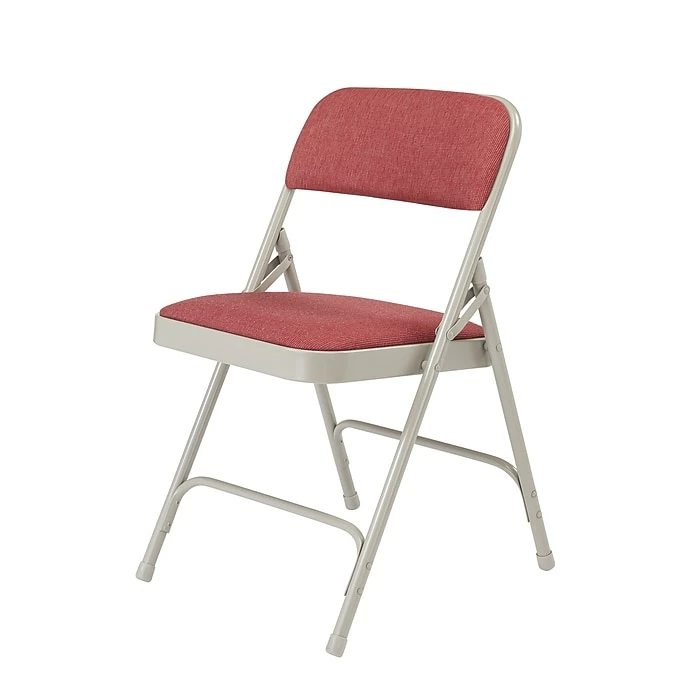 National Public Seating NPS 2200 Series Fabric Padded Premium Folding Chairs, Majestic Cabernet/Gray, 100 Pack (2208/100) 4 National Public Seating NPS 2200 Series Fabric Padded Premium Folding Chairs, Majestic Cabernet/Gray, 100 Pack (2208/100) - Image 2
