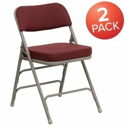 Flash Furniture HERCULES Series Fabric Folding Chair, Burgundy, 2/Pack (2HAMC320AFBY) -Stackable Folding Chairs Sales unnamed file 537