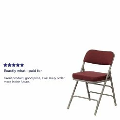 Flash Furniture HERCULES Series Fabric Folding Chair, Burgundy, 2/Pack (2HAMC320AFBY) -Stackable Folding Chairs Sales unnamed file 539