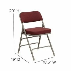 Flash Furniture HERCULES Series Fabric Folding Chair, Burgundy, 2/Pack (2HAMC320AFBY) -Stackable Folding Chairs Sales unnamed file 541