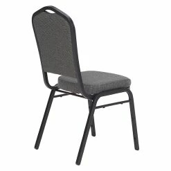 National Public Seating NPS 9300 Series Deluxe Fabric Upholstered Stack Chair, Natural Graystone/Black Sandtex, 40 Pack (9362-BT/40) -Stackable Folding Chairs Sales unnamed file 546