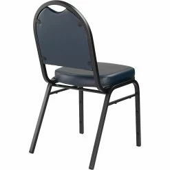 National Public Seating NPS 9200 Series Dome-Back Vinyl Padded Stack Chair, Midnight Blue/Black Sandtex (9204-BT) -Stackable Folding Chairs Sales unnamed file 557