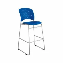 Safco Reve Plastic Bistro-Height Chair, Blue (6806BU)