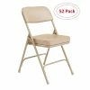 National Public Seating NPS 3200 Series 2" Fabric Padded Folding Chairs, Beige/Beige, 52 Pack (3201/52)