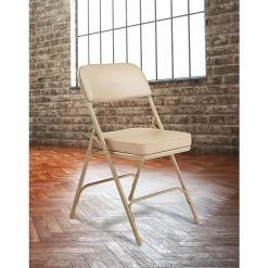 National Public Seating NPS 3200 Series 2" Fabric Padded Folding Chairs, Beige/Beige, 52 Pack (3201/52) -Stackable Folding Chairs Sales unnamed file 580