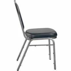 National Public Seating NPS 9200 Series Dome-Back Vinyl Padded Stack Chair, Midnight Blue/Silvervein (9204-SV) -Stackable Folding Chairs Sales unnamed file 597