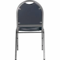 National Public Seating NPS 9200 Series Dome-Back Vinyl Padded Stack Chair, Midnight Blue/Silvervein (9204-SV) -Stackable Folding Chairs Sales unnamed file 599