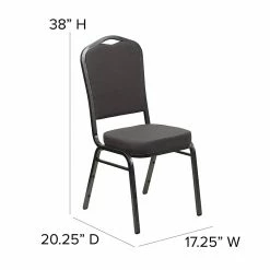 Flash Furniture HERCULES 4/Pack Banquet Chairs W/Fabric Seat Silver Vein Frame (4FDC01SVGY) -Stackable Folding Chairs Sales unnamed file 6