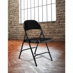 National Public Seating 50 Series Standard All-Steel Folding Chairs, Black/Black, 4 Pack (510/4) -Stackable Folding Chairs Sales unnamed file 64