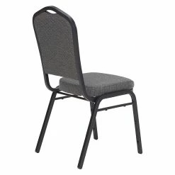 National Public Seating NPS 9300 Series Deluxe Fabric Upholstered Stack Chair, Natural Graystone/Black Sandtex, 4 Pack (9362-BT/4) -Stackable Folding Chairs Sales unnamed file 640