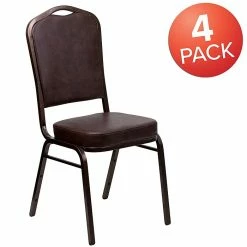 Flash Furniture HERCULES 4/Pack Banquet Chairs W/Copper Vein Frame (4FDC01CPRBRNVY) -Stackable Folding Chairs Sales unnamed file 665