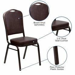 Flash Furniture HERCULES 4/Pack Banquet Chairs W/Copper Vein Frame (4FDC01CPRBRNVY) -Stackable Folding Chairs Sales unnamed file 668