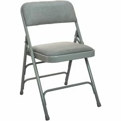 Advantage Gray Padded Folding Chairs, 4/Pack (DPI903F-GG-4)