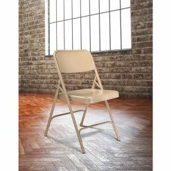 National Public Seating 200 Series Premium All-Steel Folding Chairs, Beige/Beige, 100 Pack (201/100) -Stackable Folding Chairs Sales unnamed file 688