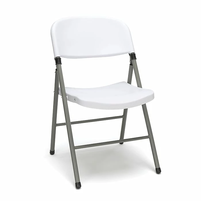 Essentials By OFM 4-Pack Plastic Folding Chair, White (ESS-5000-WHT) 3 Essentials By OFM 4-Pack Plastic Folding Chair, White (ESS-5000-WHT)