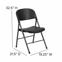 Flash Furniture HERCULES Series Plastic Folding Chair, Black/Charcoal, 2/Pack (2DADYCD50) -Stackable Folding Chairs Sales unnamed file 709