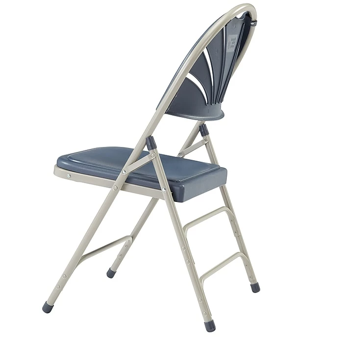 National Public Seating NPS 1100 Series Deluxe Fan Back With Triple Brace Double Hinge Folding Chair, Dark Blue, 4 (1115/4) 7 National Public Seating NPS 1100 Series Deluxe Fan Back With Triple Brace Double Hinge Folding Chair, Dark Blue, 4 (1115/4) - Image 5
